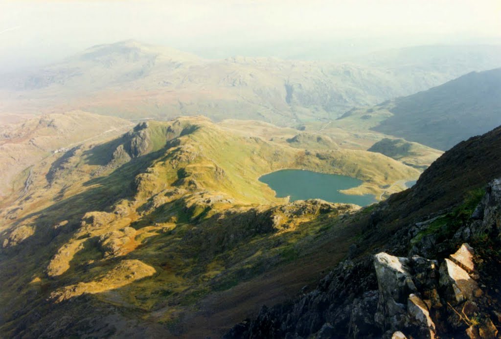 Llyn Llydaw and Moel Siabod from the ascent to Crib Coch from Nant Peris by Clark Priestley