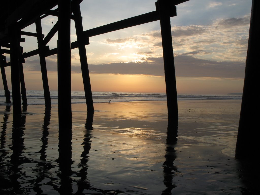 San Clemente Pier Sunset by Clay S