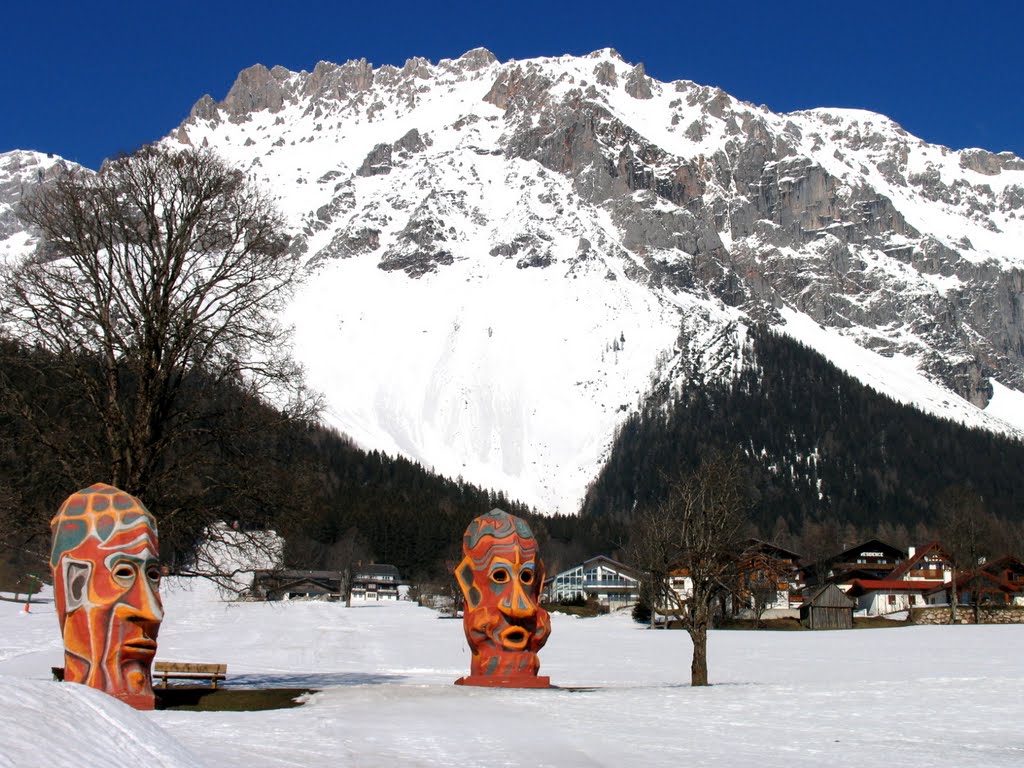 Ramsau am Dachstein, Kunst an der Loipe by Toni Schröttner