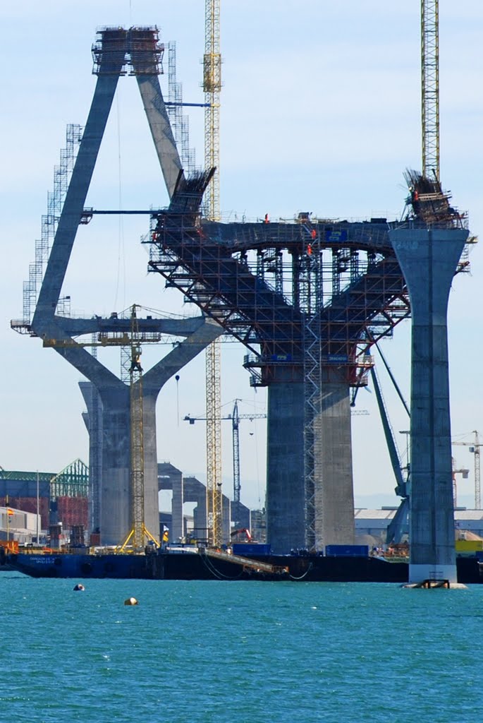 Construcción del II Puente de Cádiz by Manuel López Gutiérr…