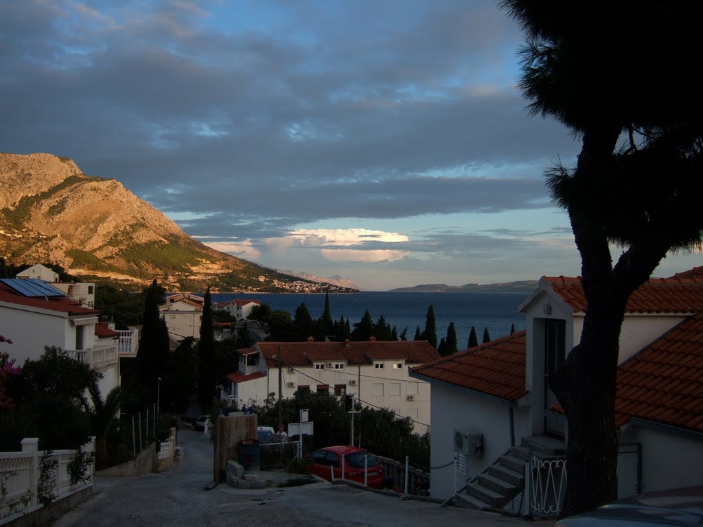 Duče, Golubinka Street, in background Omiš by Pavel Rak