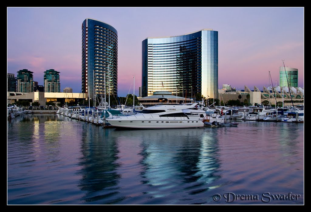 Marriott at Dusk by Drema Swader