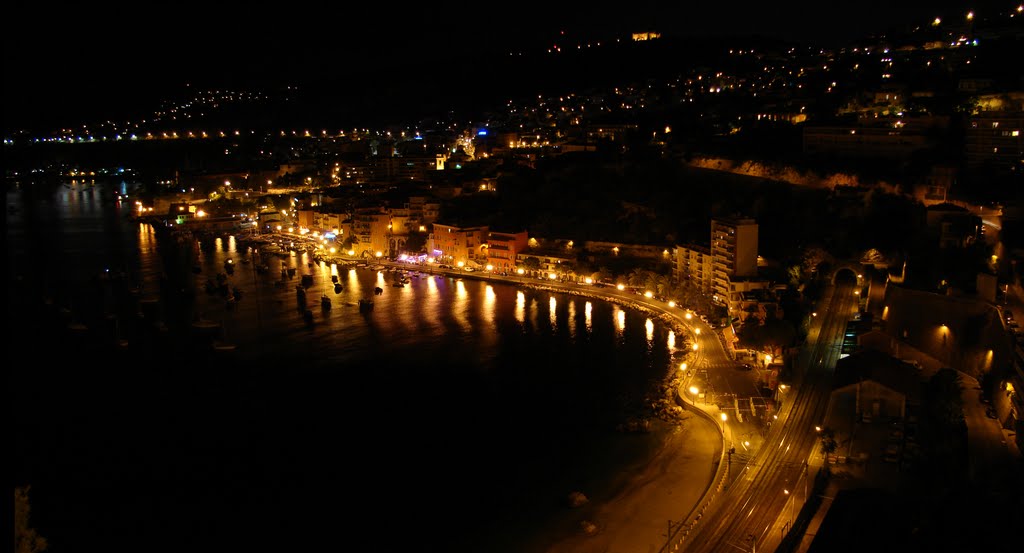 Menton, night by constantin jurcut