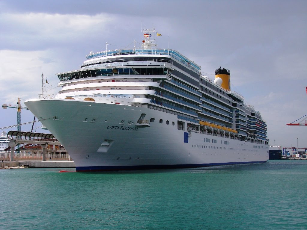 Costa Deliziosa cruise ship at Malaga Harbour by Si Pas