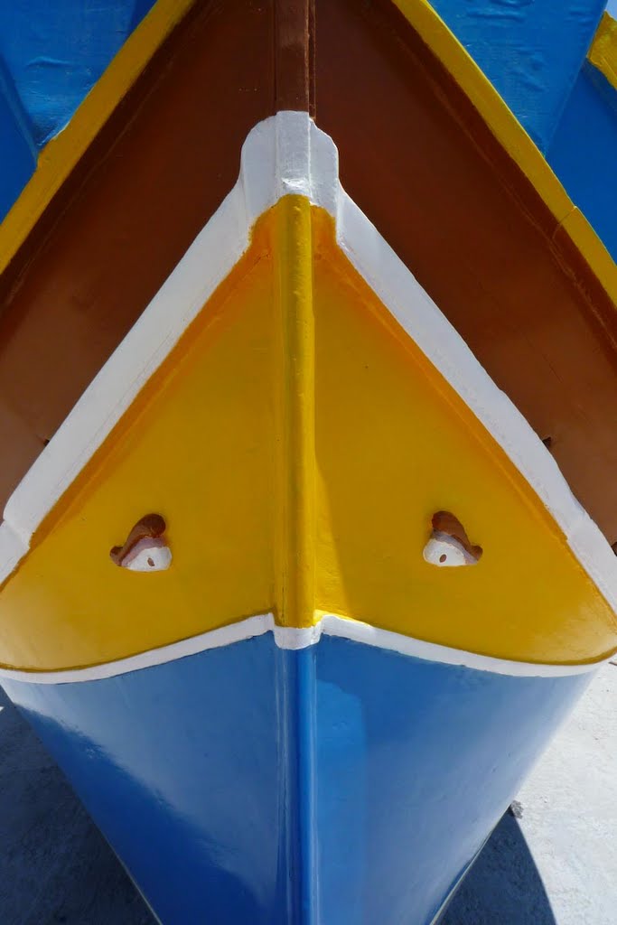 Traditional Maltese Boat Close-up - Marsaxlokk, Malta by T NL