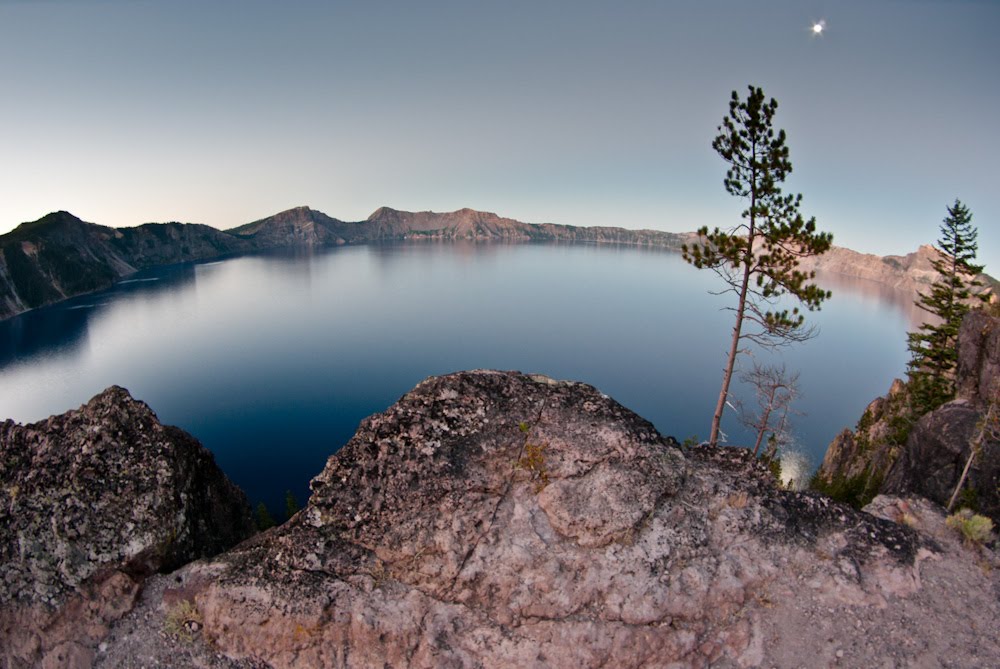 Crater Lake under Moonlight by Greg Nyquist