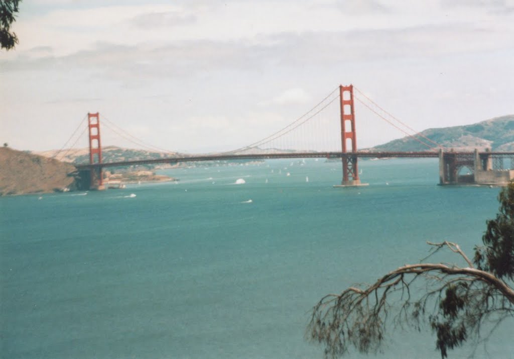 Golden Gate Bridge, seen from El Camino del Mar, Golden Gate National Recreation Area in 1999 by 982613