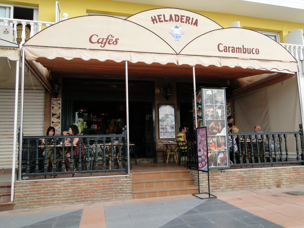 Café Carambuco, direkt an Strand von La Carihuela by muschelpuschel