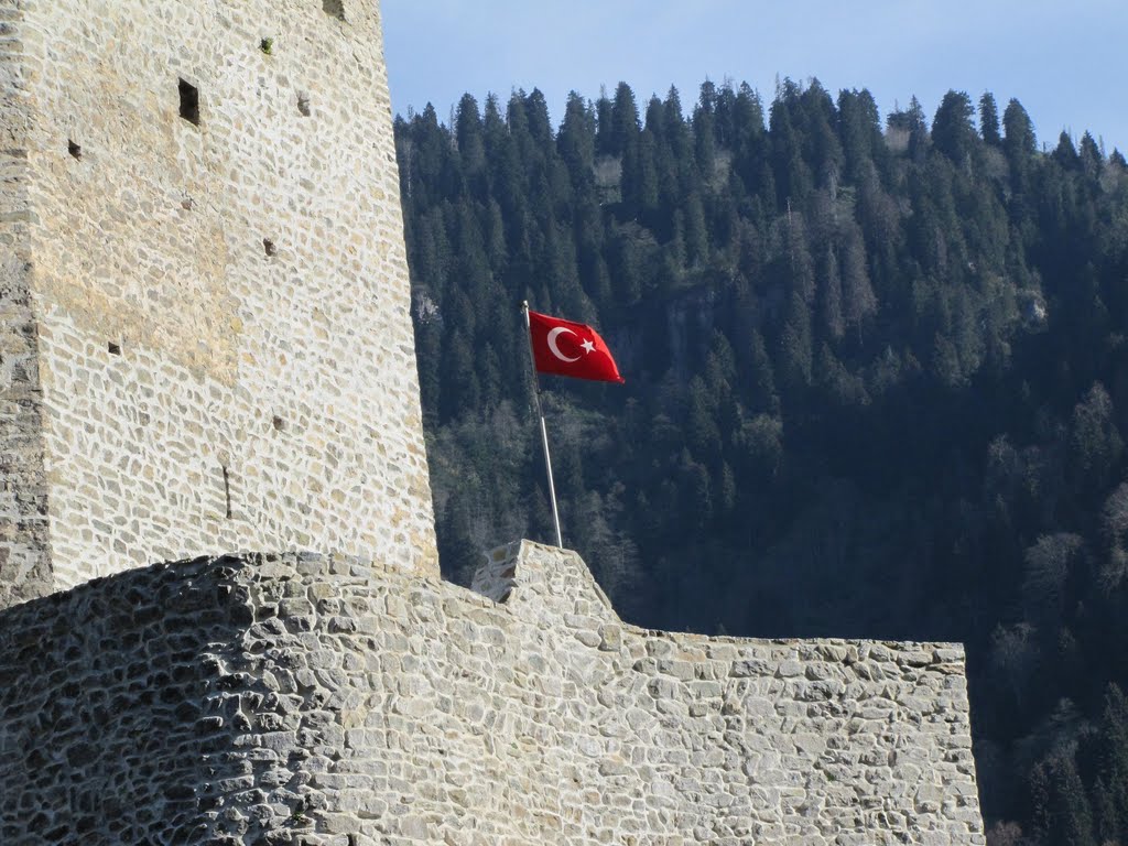 TURKISH FLAG ON ZİL KALE by melos kopolis