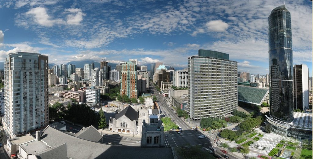 Vancouver from the 24th floor (panorama) by jhk