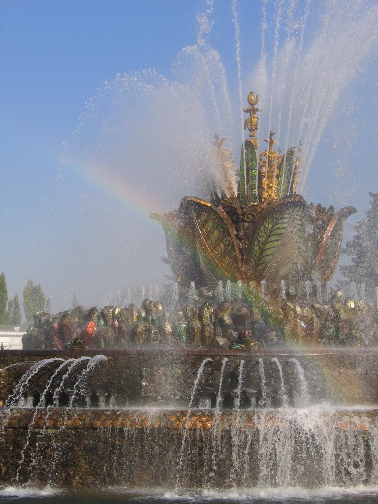 VDNKh Fountain and Rainbow by themekon