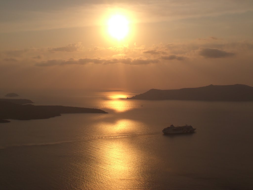 Sunset from Imerovigli,Santorini island,Greece by milios22