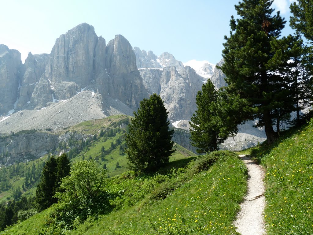 Start your walk from the Hotel Kolfuschgerhof**** to the Sella Group by AClara