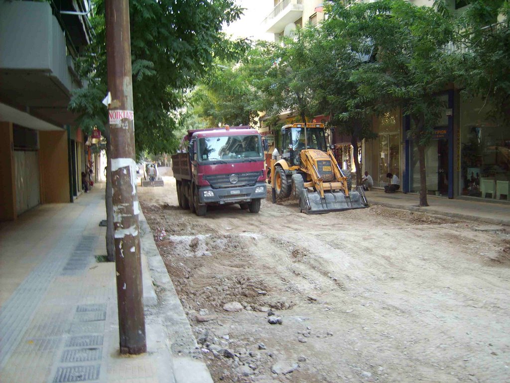 Michael Voda St. during public Works by Αλέξανδρος Ξ.