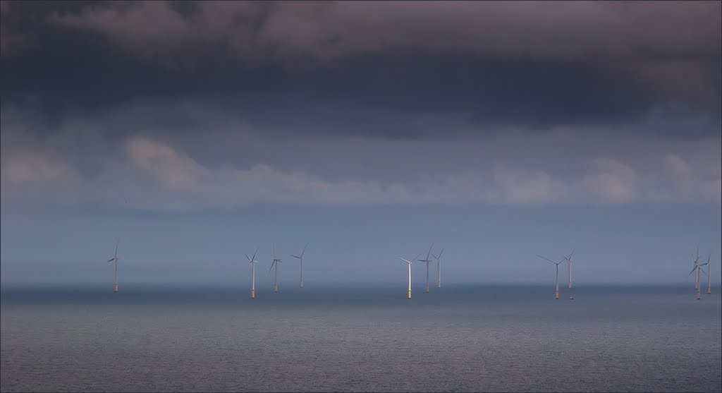 Windmills in the Irish Sea by Zoltán Molnár