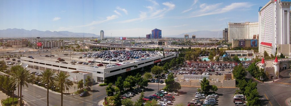 Stitched Panoramic View from our Luxor Hotel Room, Las Vegas by TeddyBare