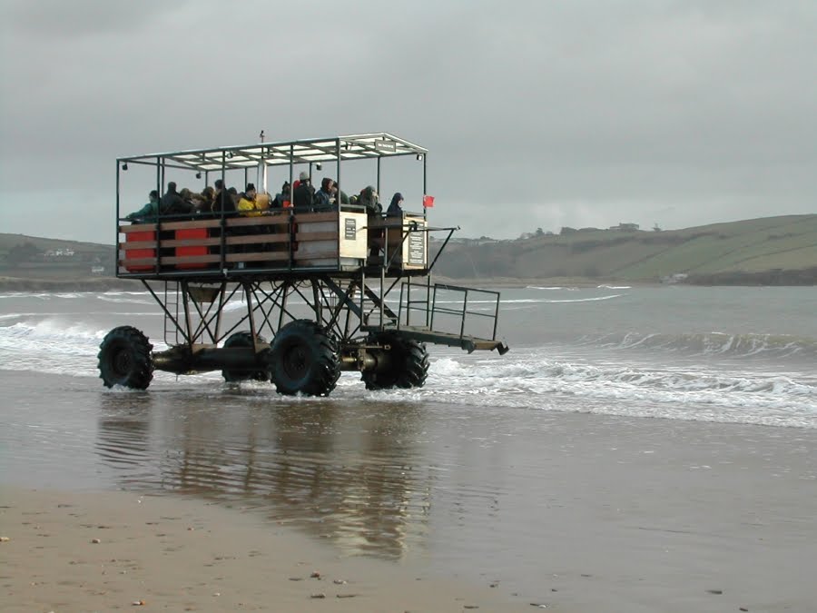 Bigbury. Sea Tractor , Sth Devon by Derek Emson