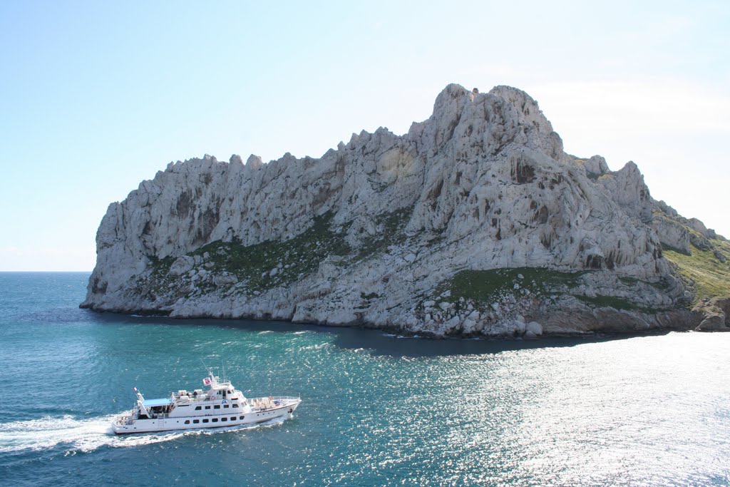 Cap Croisette with ship by Peter Ch Beckert