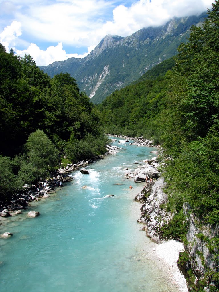 L'Isonzo/Soča dalla passerella di Ladra - (Caporetto/Kobarid) by GFStellin