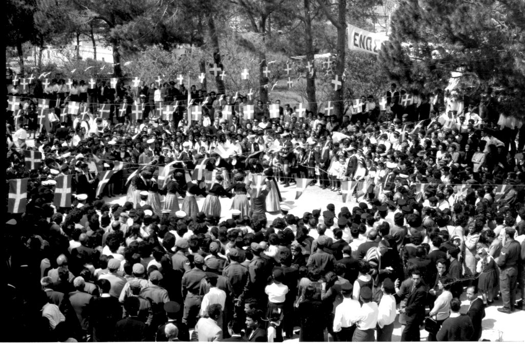 NATIONAL CELEBRATIONS IN FRONT OF KYRENIA BISHOPRIC by Georghios Sfongaras