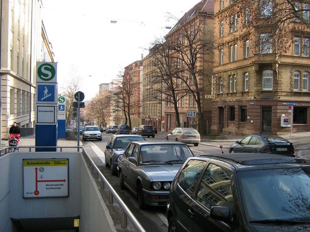 Schwabstraße S-bahn station entrance by Serge Perinsky