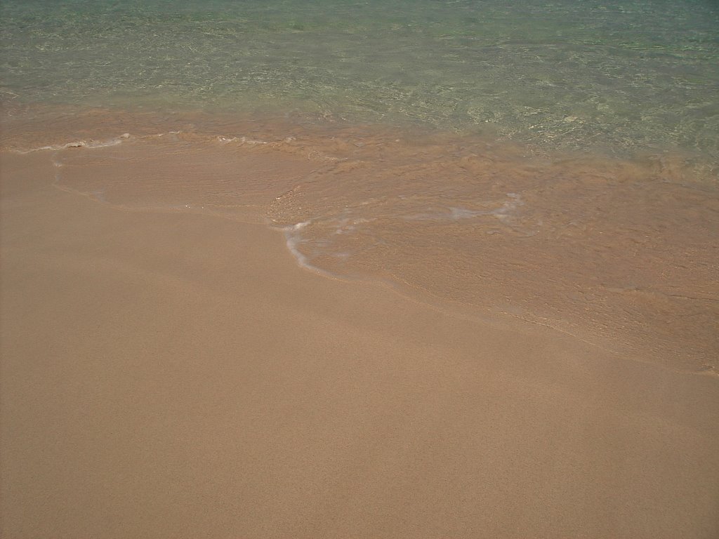 L'aigua de la mar amarant la clara arena de Cala Varques. Estiu 2007 by biel mateu