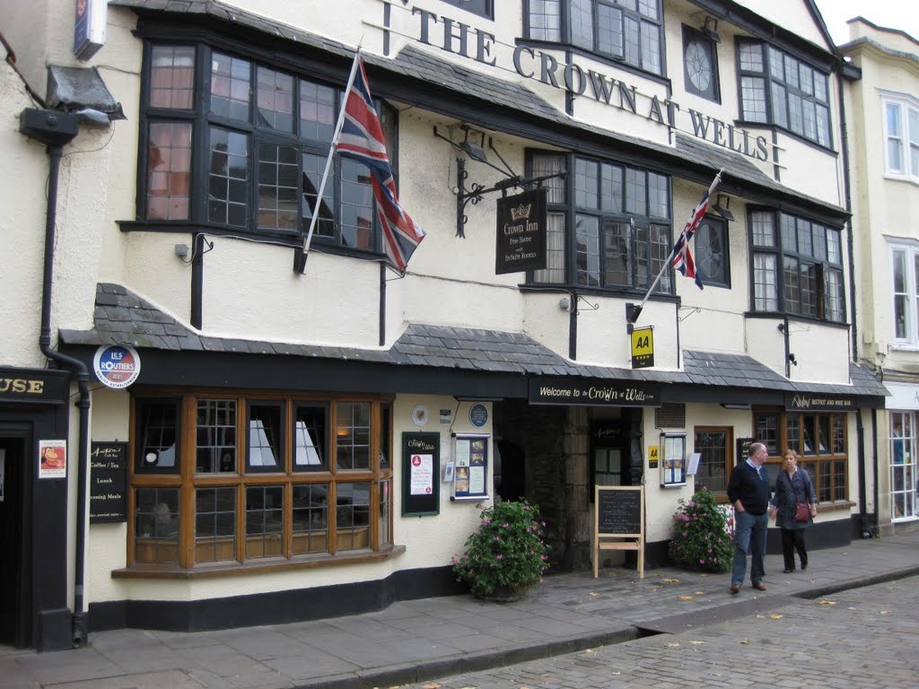 Front of The Crown at Wells by Mihaly Barosi