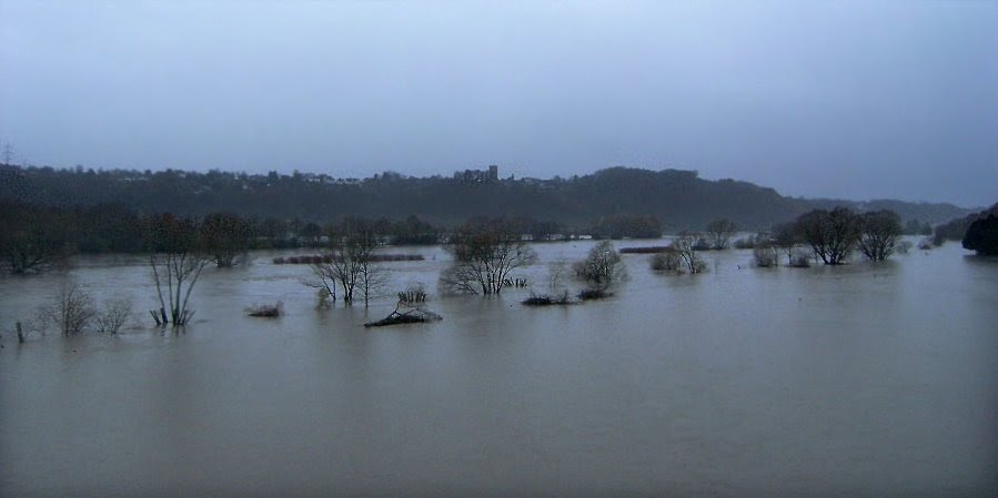 Ruhrhochwasser 14.11.2010, Blick zur Burgruine Blankenstein by Halogucker