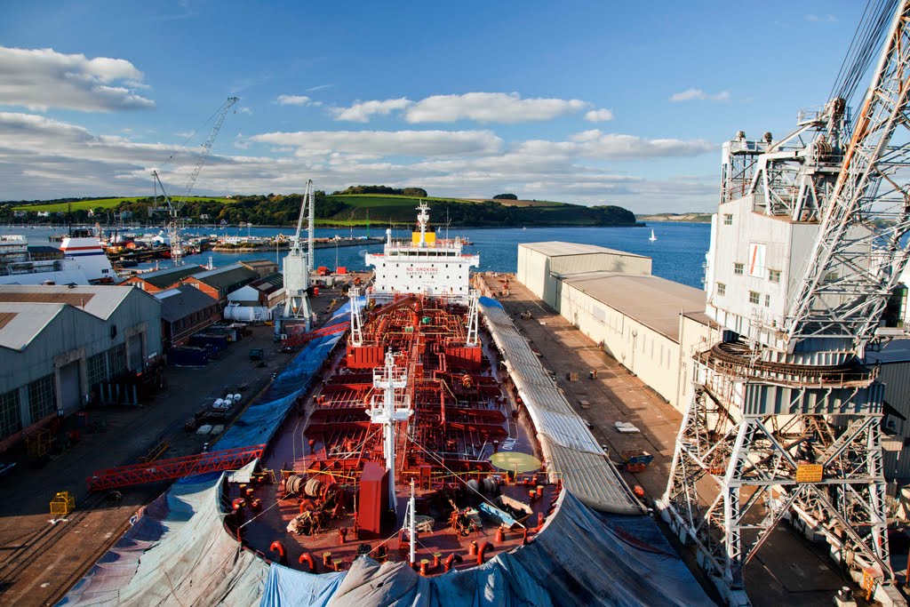 Falmouth Docks From Castle Drive by northbynorthwest