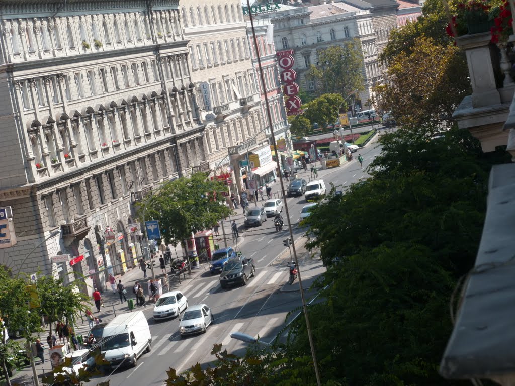 Terez körut (view from Caterina Hostel) by Myrtille T.