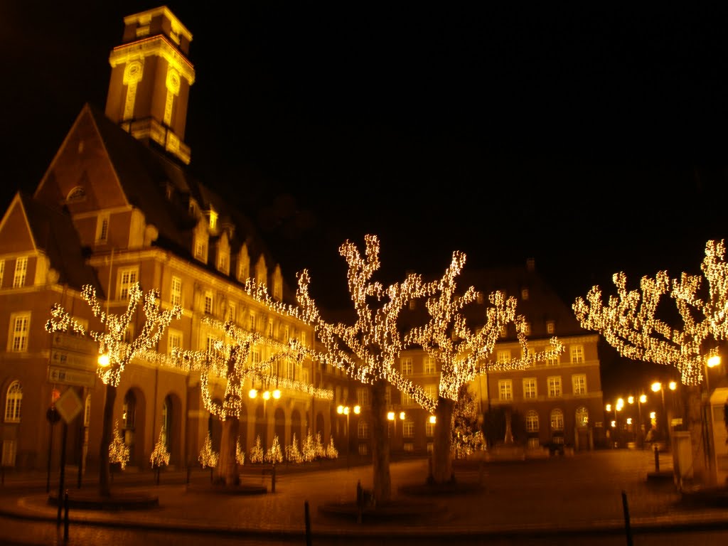 Bottrop City Hall at Christmastime by A.Schnabel