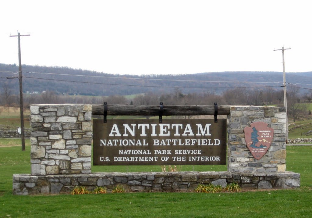 Antietam National Battlefield sign by Brian Libby