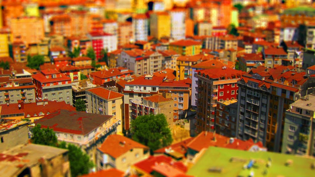 Houses in Istanbul, Tilt-Shift-Effect by Sancho Pansen