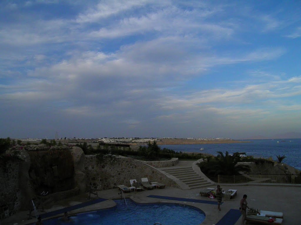 The view to Naama Bay from the balcony of Stella di Mare hotel room by Слава Мотузков