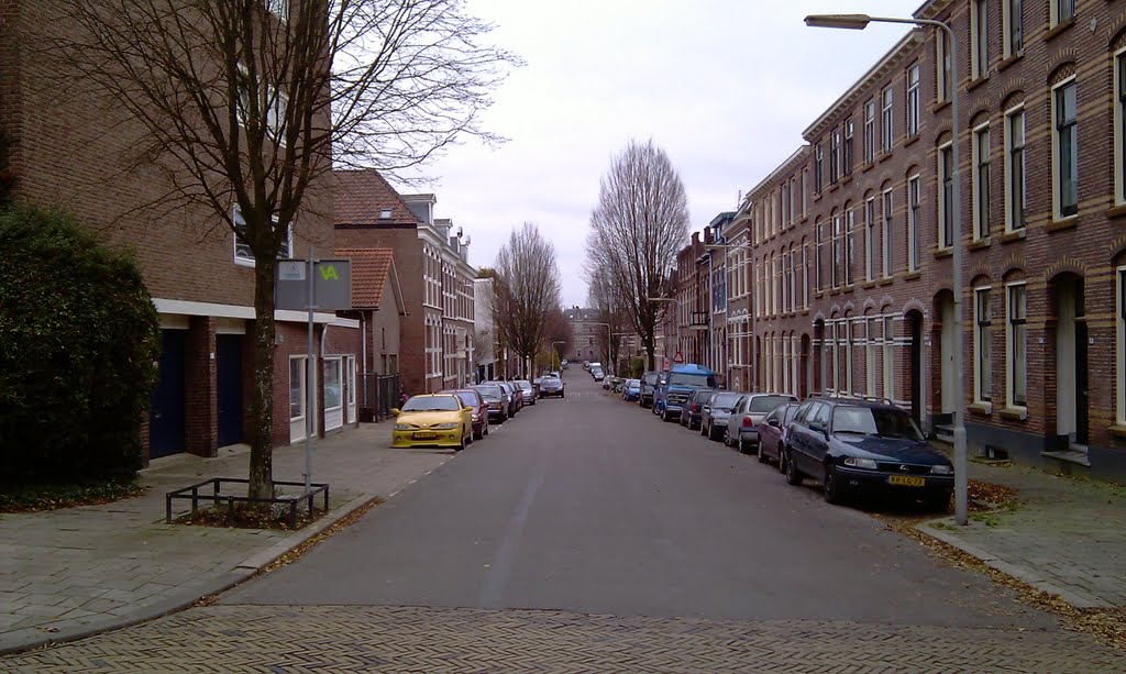 Straat bij koepelgevangenis by Peter Hildering