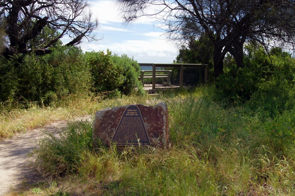 Marker Four 'The French In Bass Strait, 1802' (2010) - part of the Mornington Peninsula Coastal Trail by Muzza from McCrae