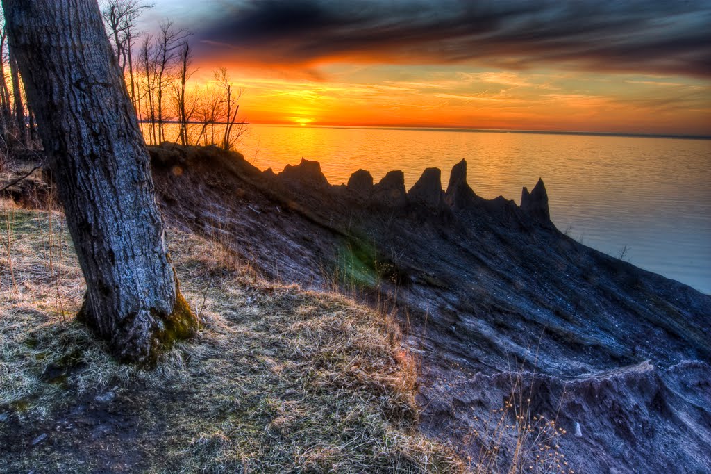 Chimney Bluffs Sunset HDR by Soxrule19181