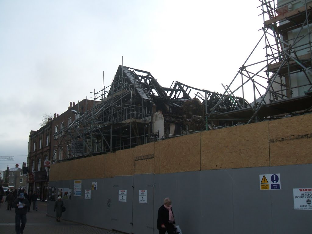 Hereford High Town Fire damaged buildings 1 by bcfczuluarmy