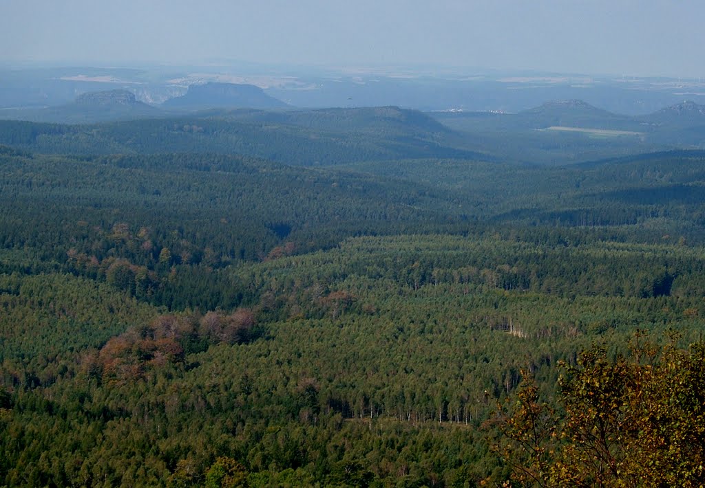 Stolové hory v Sasku (vlevo Lilienstein) by cestovnik.com