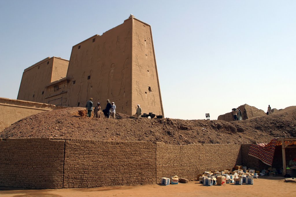 Archaeological Dig in Progress at the Temple of Horus, at Edfu by davew@tidza