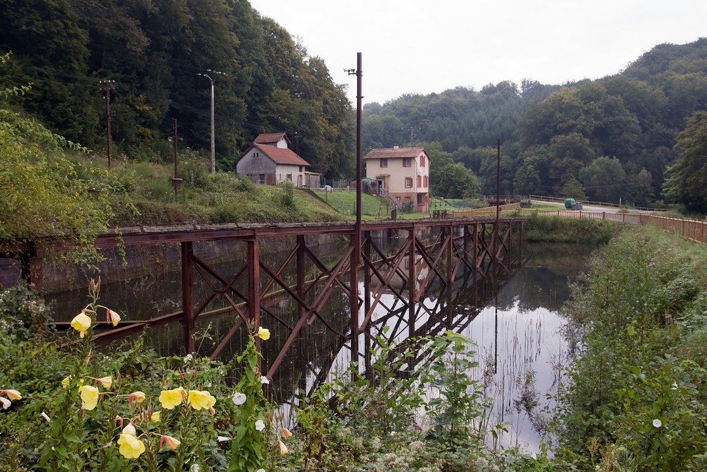 Vieux canal Ecluse 3, pret de Plan Inclinée Arzviller, Canal de la Marne au Rhin by www.binnenvaartinbeeld.com