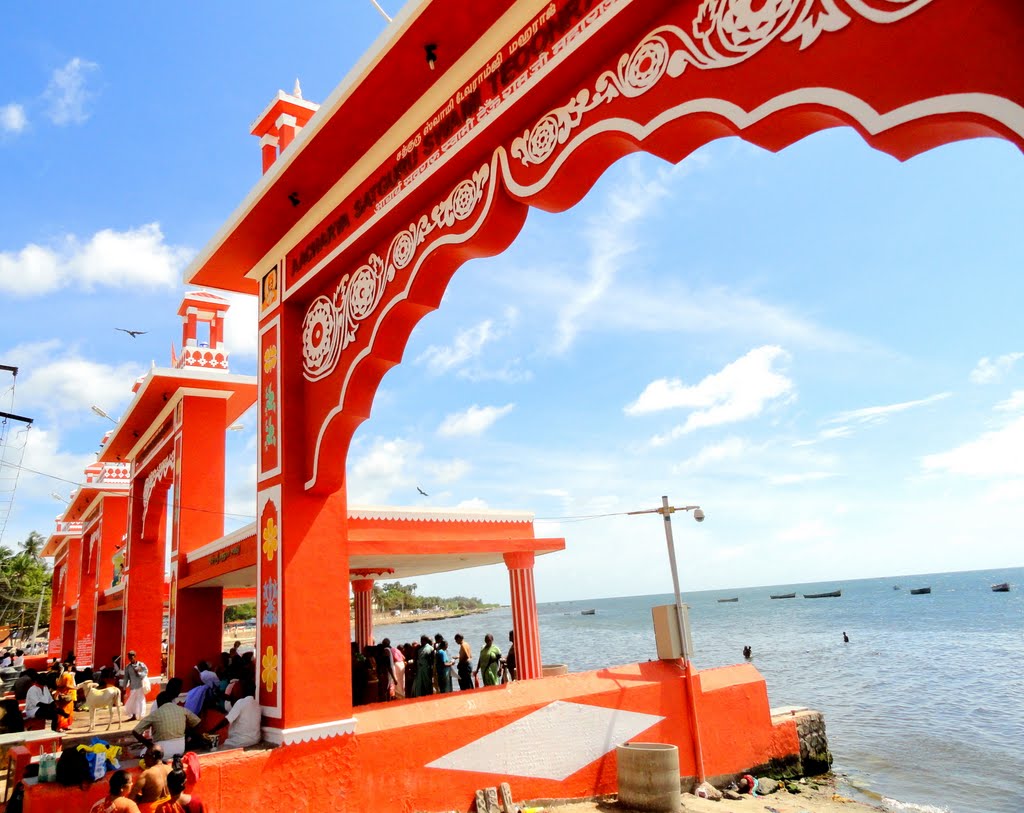 Beautiful Wellcome Gates at Seaside, Rameshwaram by Dr.V.S.Chouhan