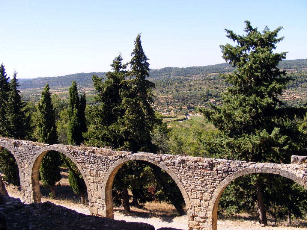 Ruinas exteriores en el concento de Sant Salvador y campos de Horta de Sant Joan, Tarragona by hilberg