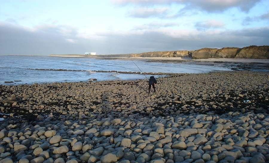 Lilstock beach by fisherman 01