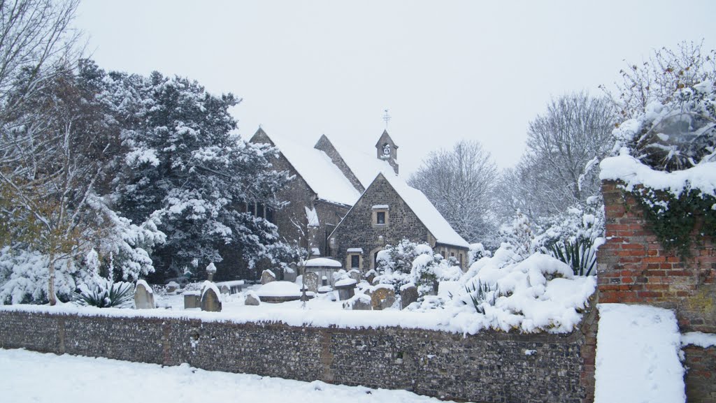 St Thomas in the snow by Andrew N Parker