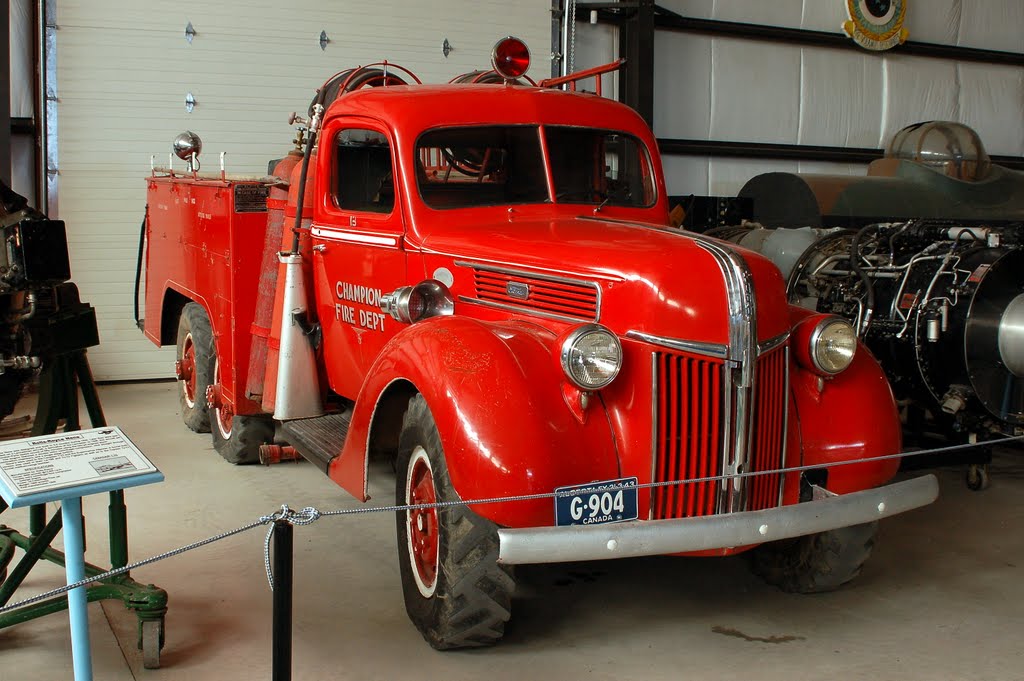 Champion Fire Department Engine No. 13 at the Bomber Command Museum of Canada - Nanton, Alberta, Canada by Scotch Canadian