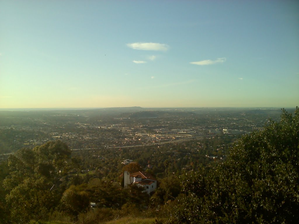 Looking toward Mt. Soledad from Mt. Helix by R. L. Brown