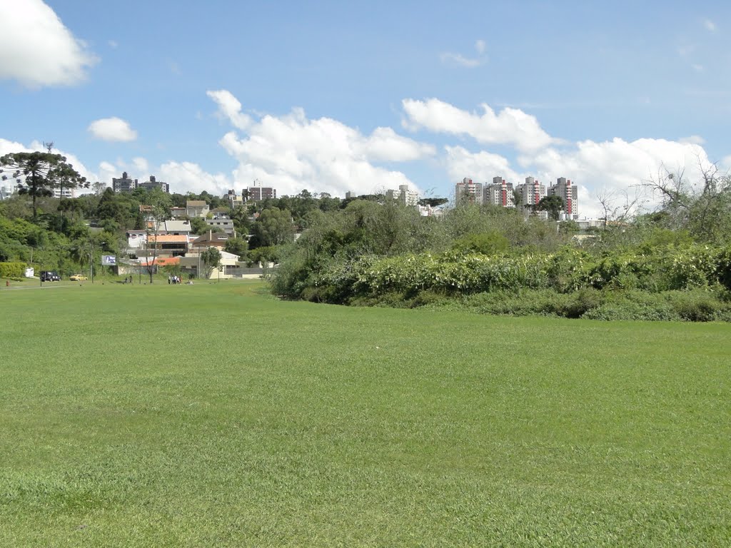 Vista do gramado no Parque Barigui em Curitiba, PR. by Ricardo Mercadante