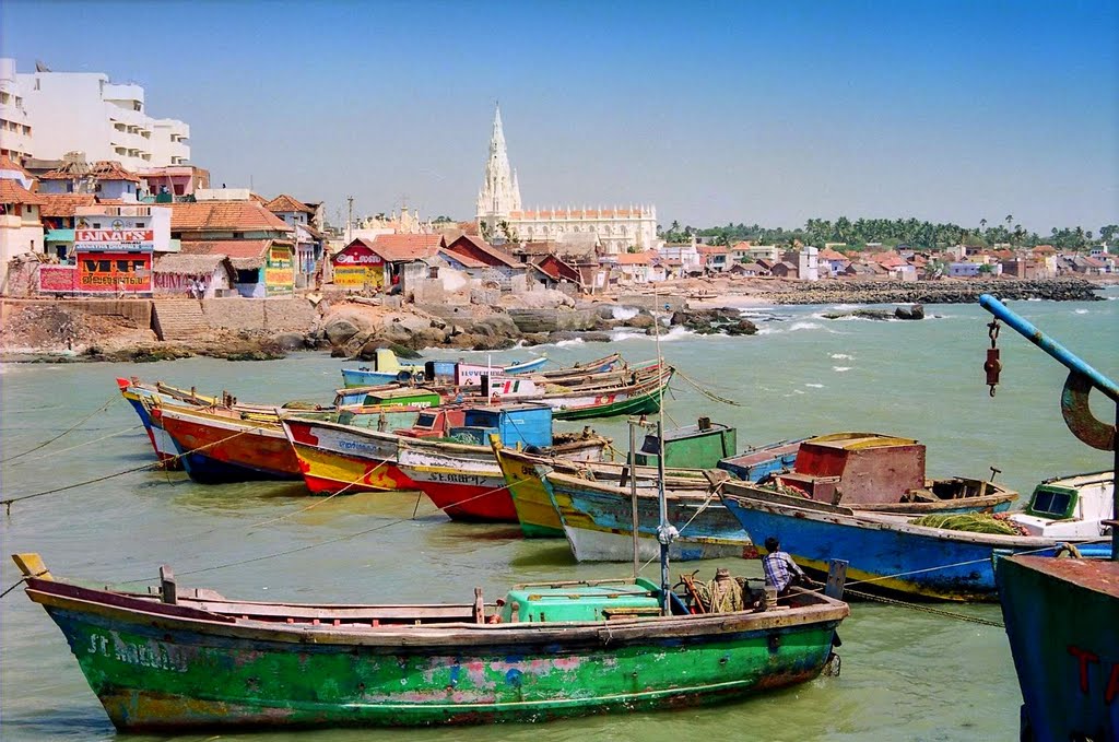 Fishing boats of Muttom villiage by Elie Tohme