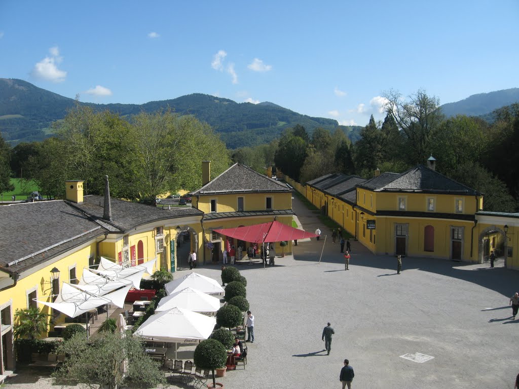 Hellbrun Palace, Stable Yard with restaurant by John Winterbottom